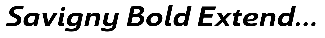 Savigny Bold Extended Italic
